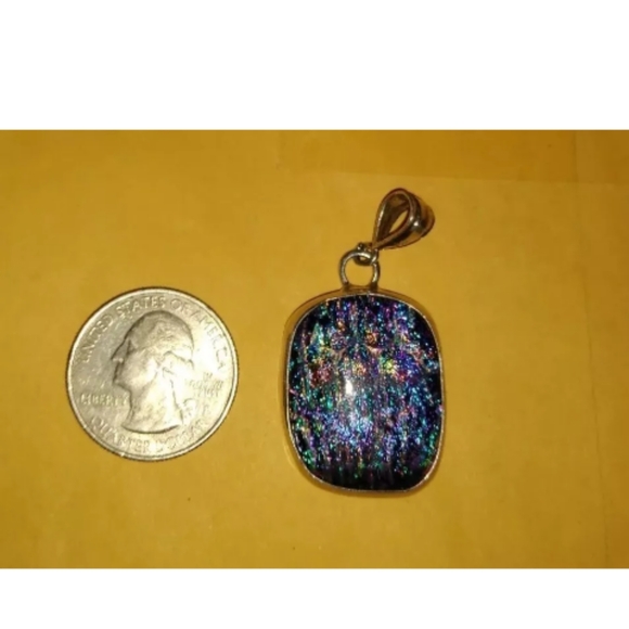 Showcase your unique style with this Dicroic Glass Pendant from Artisan. Crafted - Picture 2 of 9
